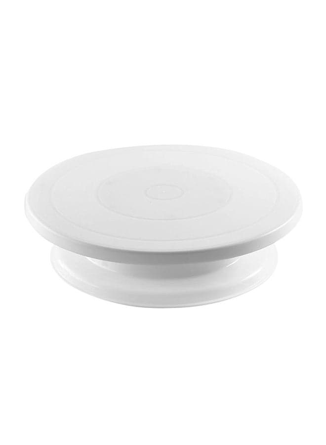 Cake Making Turntable Rotating Decorating Platform Stand White 28x28x4cm