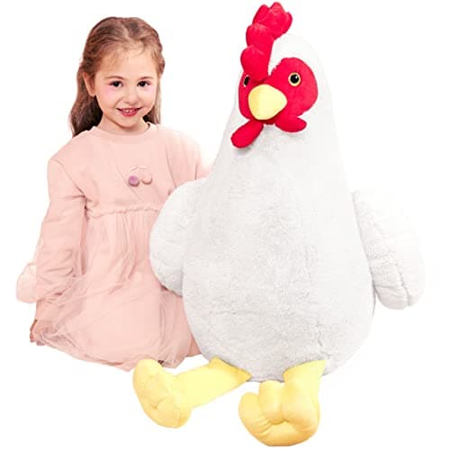 IKASA Giant Chicken Stuffed Animal Plush Toy23 Large Hen Henny Cute Jumbo Soft ToysHuge Big Size Fluffy Plushy Fat PlushieGifts for Kids