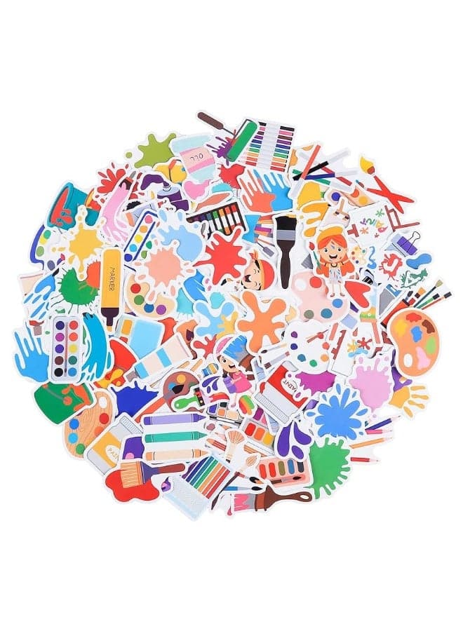 100 Pack Art Painting Stickers, Art Painting Party Favors, Birthday Decorations