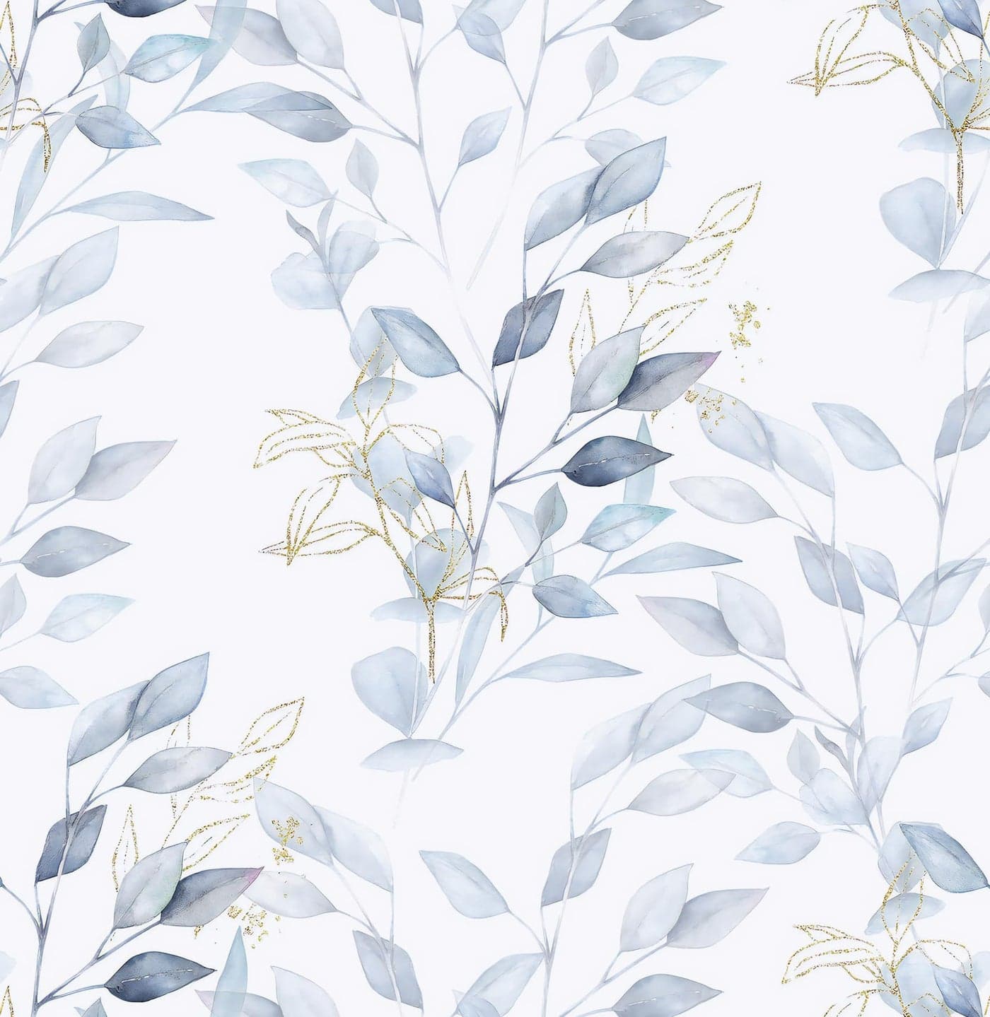 HeloHo Peel and Stick Wallpaper Blue Floral Leaf Wall Paper Self Adhesive Removable Thicken Waterproof Contact Paper for Bathroom Bedroom Living Room Decor Renter Friendly Wallpaper 1535 X 787