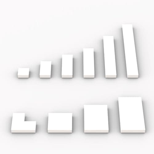 100 Piece White Building Tiles Bulk Assortment Pack Tiles Accessories for Building with 10 Size Compatible with Lego Parts and Pieces
