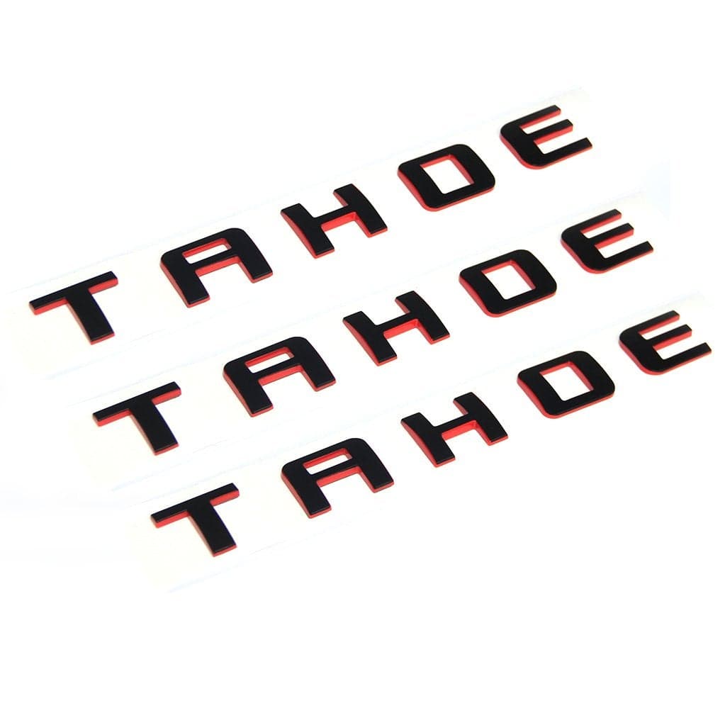 Yoaoo 3pack OEM Nameplate Emblem 3D Badge Replacement for Tahoe 19952020 Gloss Red Line Redline Gloss