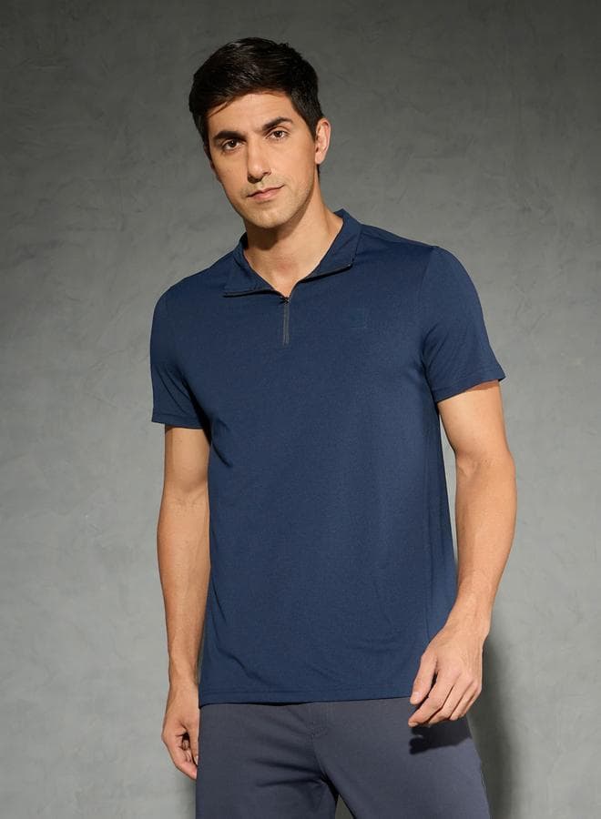 Technosport Solid Short Sleeve Stretch Polo T-Shirt