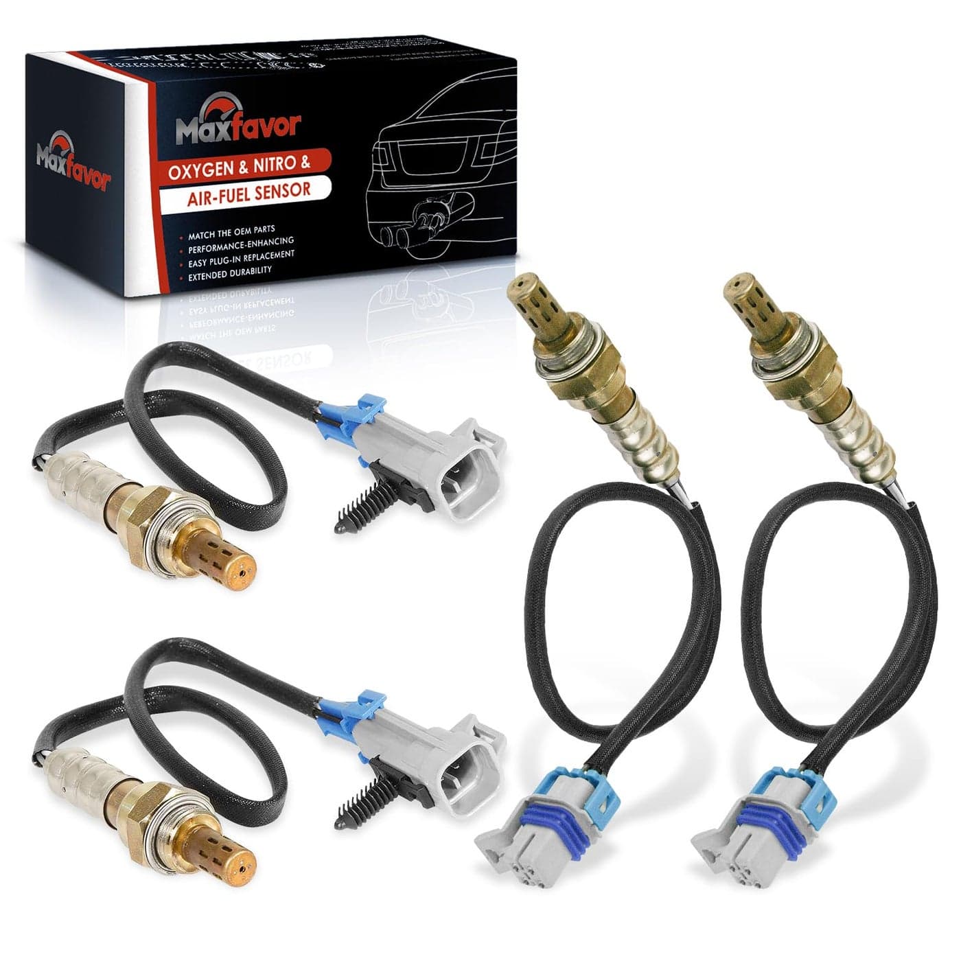 Maxfavor 4Pcs Upstream Downstream Oxygen Sensor Replacement for Chevy and GMC Models