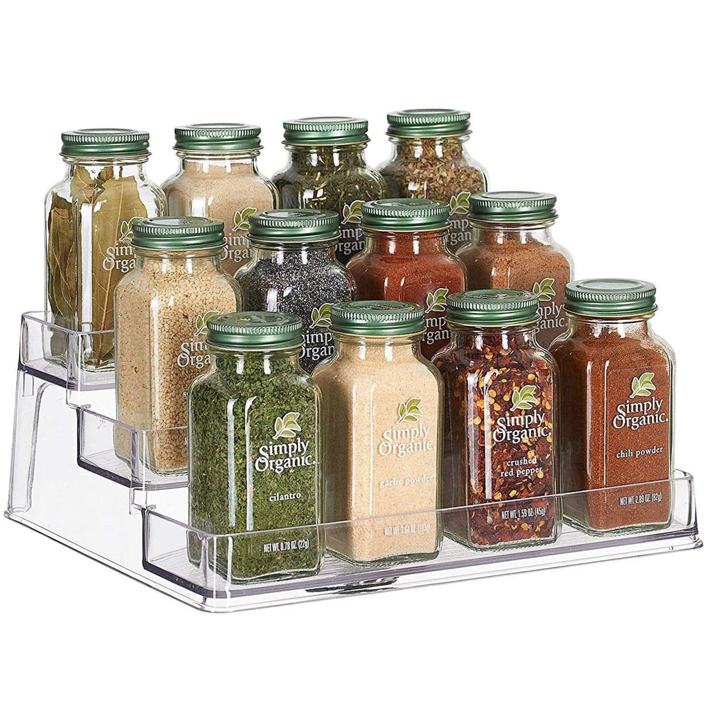 Home Intuition 3Tier Spice Rack Step Shelf Cabinet Organizer Clear 2