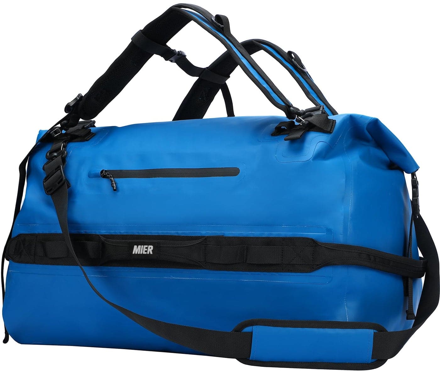 MIER Large Waterproof Duffel Bag Rolltop Dry Backpack Duffle Bags for Kayaking, Rafting, Boating, Swimming, Camping, Travel, Gym, Beach, 80L, Dark Blue