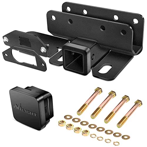 Nilight 2 Inch Rear Trailer Hitch Receiver Kit for 2021 2022 2023 2024 Ford Bronco 2 Door 4 Door (Exclude Bronco Sport) Rear Bumper Tow Hook Black Hitch Cover Kit