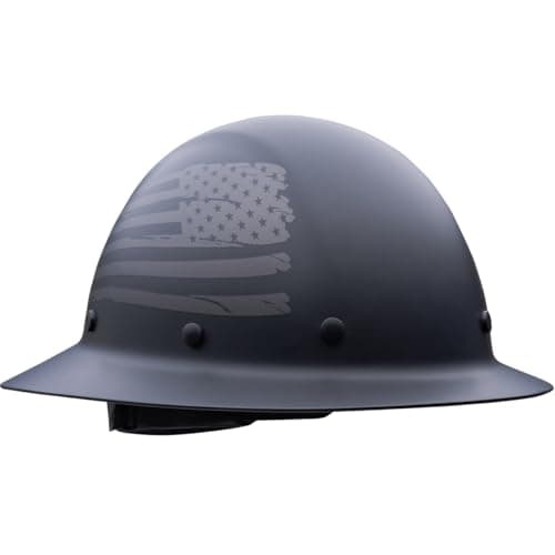 Dynamic WolfJaw Fiberglass Full Brim Hard Hat with Wheel Ratchet, 8 Point Suspension, ANSI/ISEA Z89.1 Type 1 Certified, Glass G Electrical Rating, Black (280-HP1481USA-11)