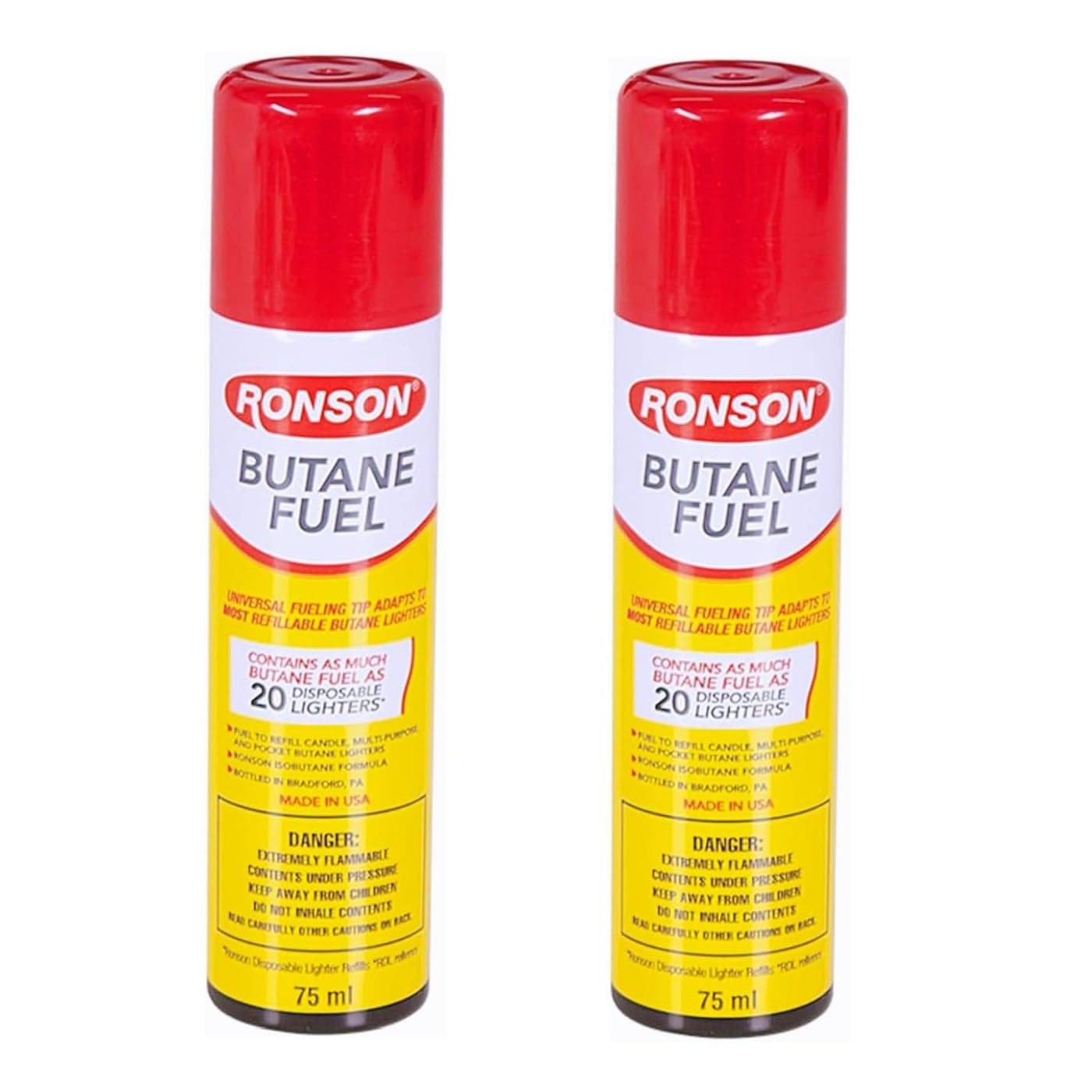 2 Ronson Butane Refill Lighter 42 Grams 1.48 Oz