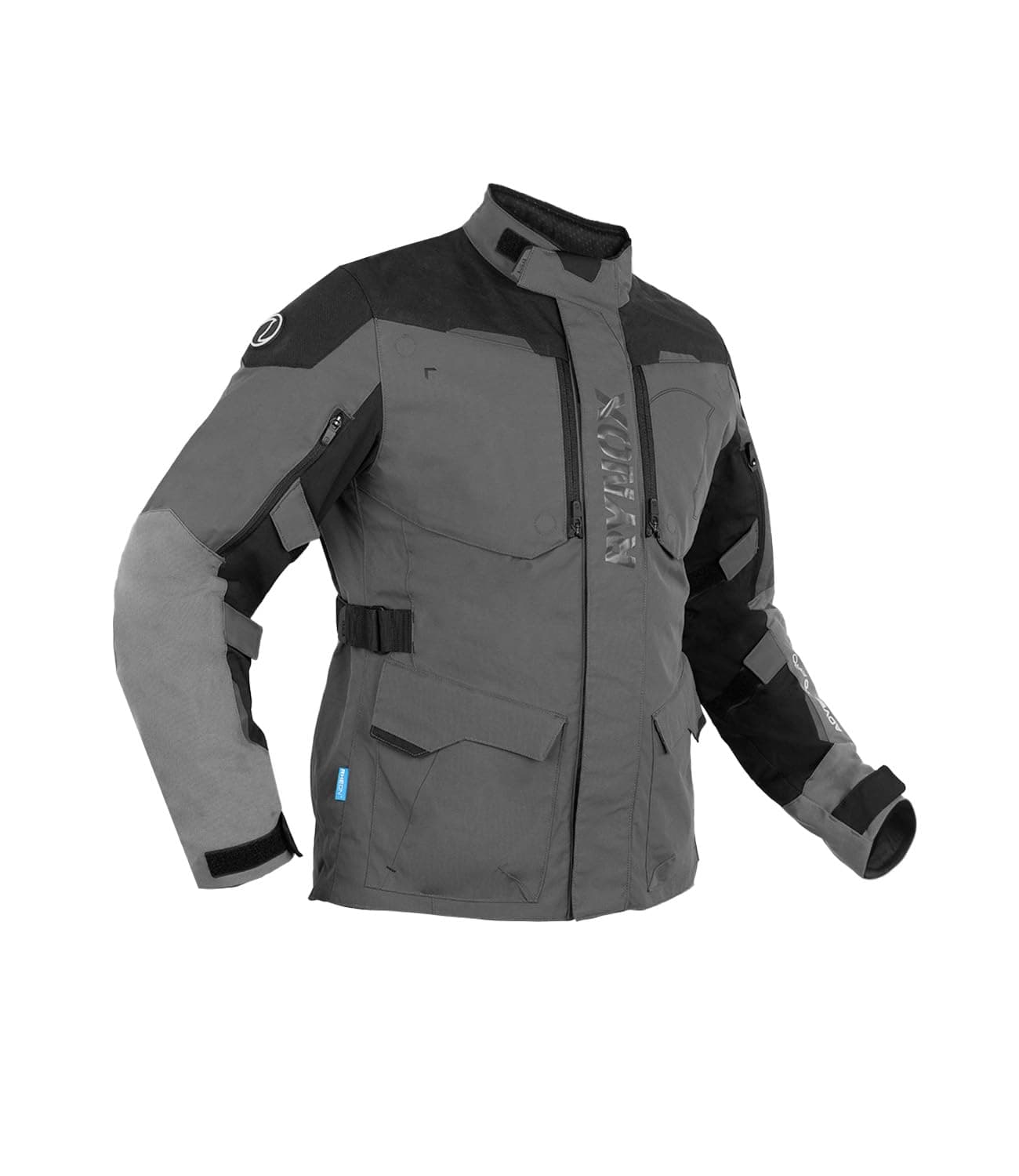 Rynox Advento Pro Jacket - Motorcycle Touring Jacket | Impact Protection | Abrasion Resistance - Black Grey, 2XL