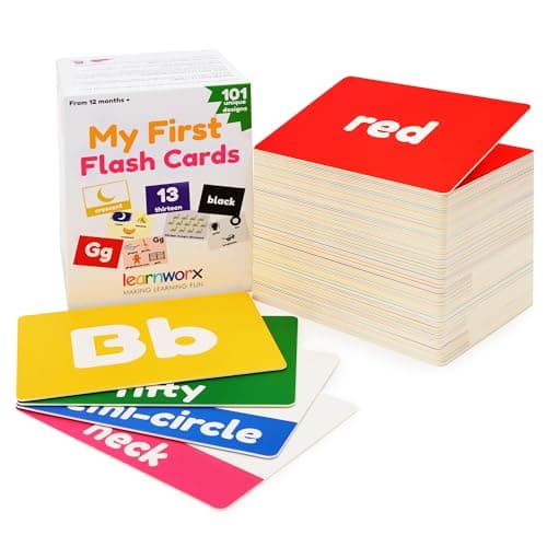 Toddler Learning Flash Cards Kids Letter Number Alphabet Animal Color Words Flashcards Large Cards Ideal for Preschool Kindergarden Pre K Educational Flashcards 12 Months 5 Years