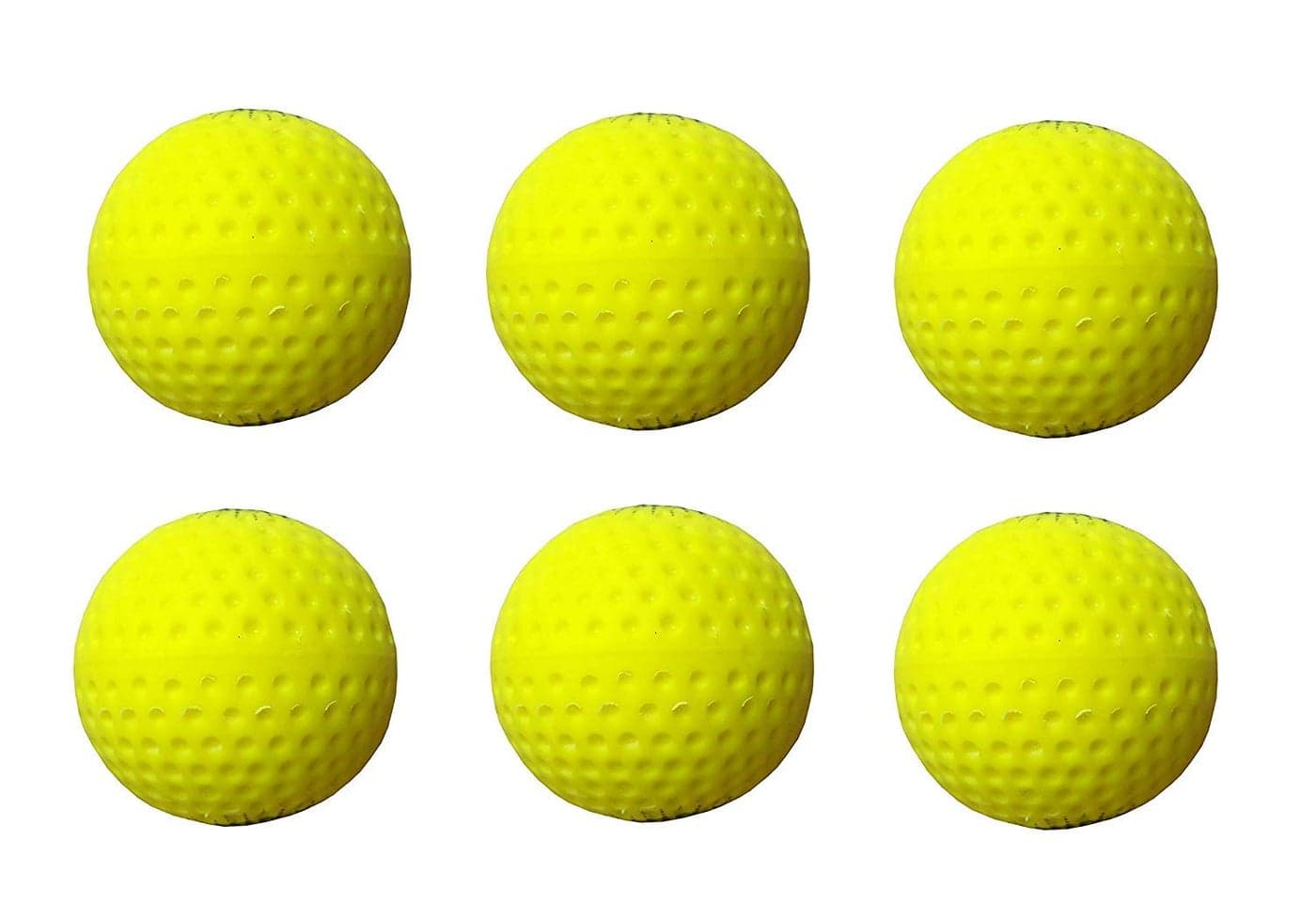 Ankaro Flasho Color Pu Professional Hockey,Dimple Cricket Bowling Machines Ball,Full Bounce (Pack of 6 Color AS PER Stock)…