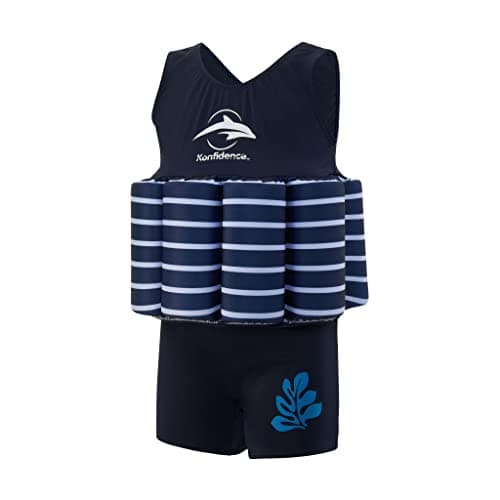 Konfidence Floatsuit (2-3 Years, Navy Breton Stripe)