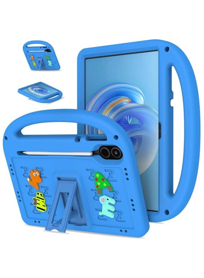 Kids Case Compatible with Honor Pad X8a / X9 11 Inch 2024, EVA Silicone Shockproof Handle Kids Friendly Cover with Foldable Stand Cover with Pen Slot