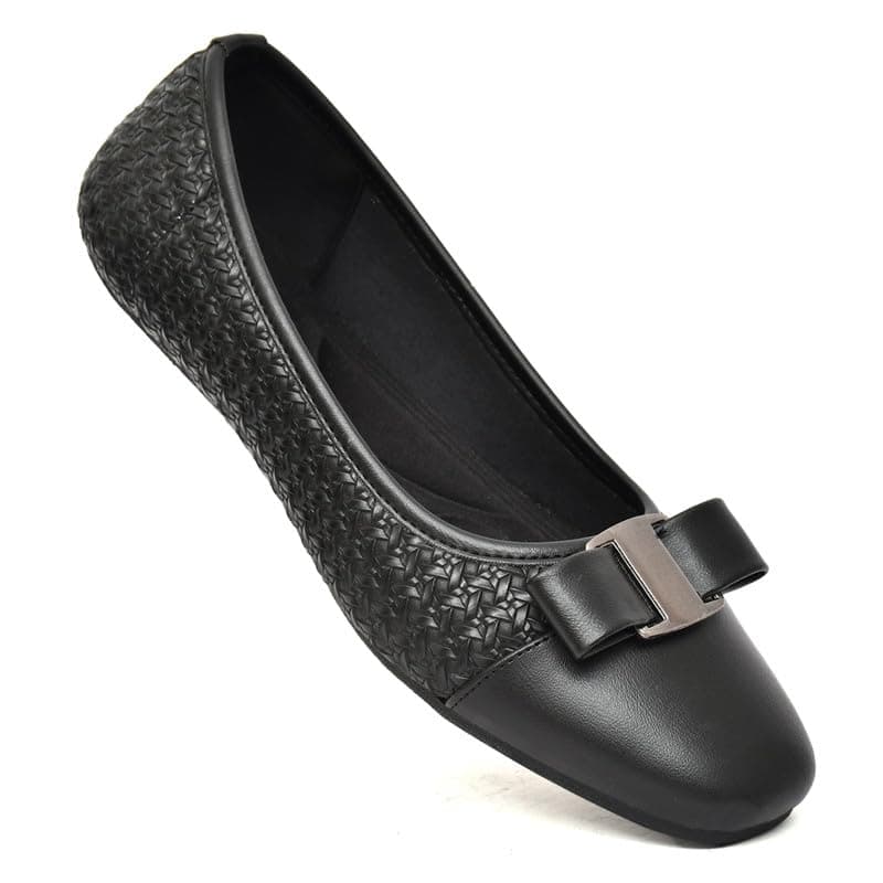 HEALTH FIT Super Comfortable & Lightweight Belly Shoe Fashionable Slip-On Ballet & Casual Bellies Everyday Stylish & Durable Classic Design Belly for Women's & Girl's HF1401 BK UK -4 Black