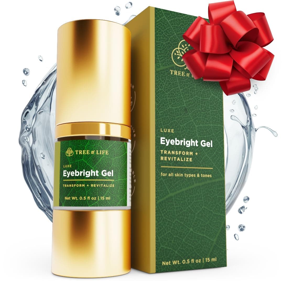 Tree of Life Beauty AntiAging Eye Treatment Gel Cream to Hydrate Dark Circles and Reduce Puffiness Bags and Wrinkles Luxe Eyebright Gel with Amino Acids