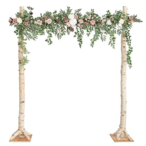 Lings Moment 65FT Backdrop Floral Garland Spring Artificial Wedding Arch Flowers Pink Decor Blush Ceremony Reception Hanging Dusty Rose Arbor Arrangement Outdoor Party Swag Home Garden Decorations