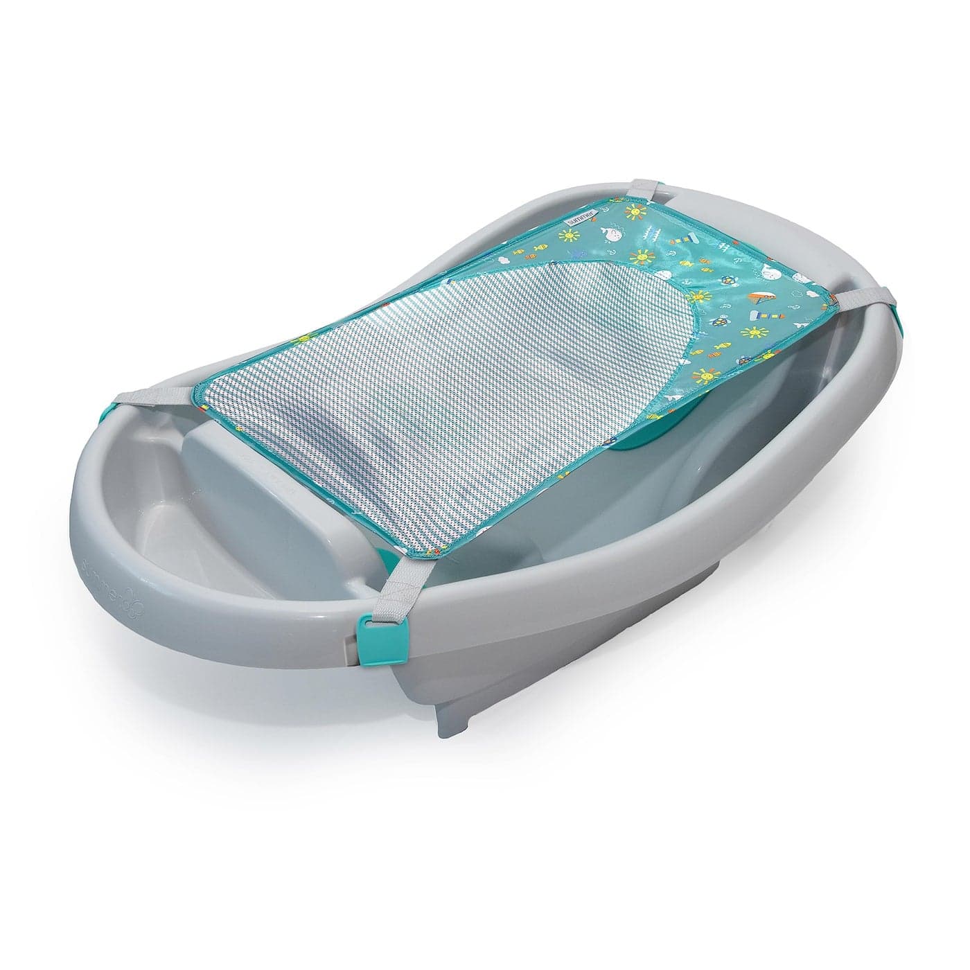 Ingenuity Comfy Clean Deluxe Newborn to Toddler Baby Bathtub 3in1 with Removable Sling Padded Backrest 024 Months Gray