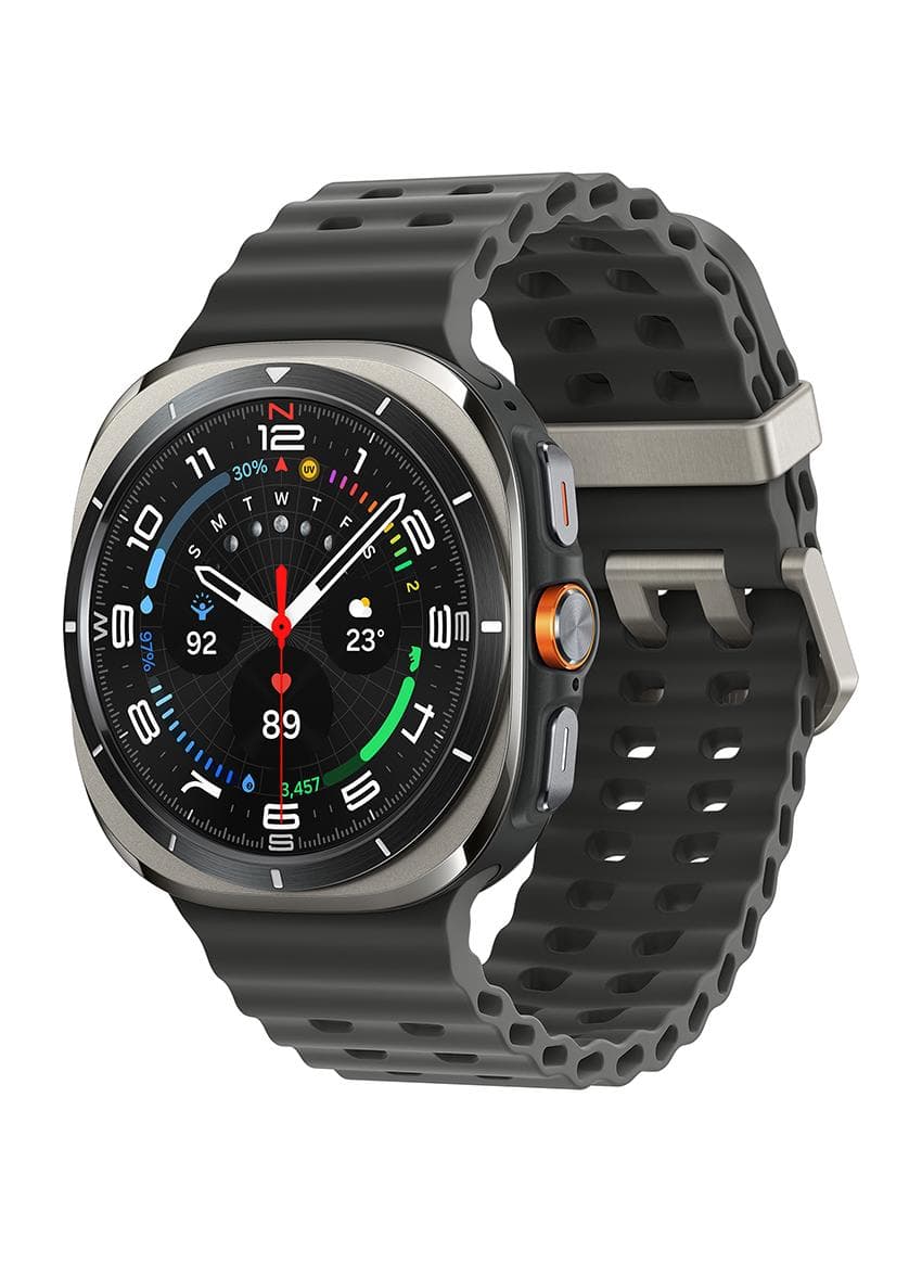 Galaxy Watch Ultra 2025 47mm (UAE Version) LTE Smartwatch, 64GB Storage, Durable Titanium Casing, Cushion Design, Quick Button, Al-Powered Health Monitoring - Titanium Silver Titanium Silver