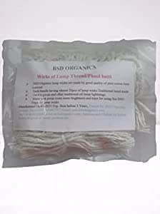 BSD Organics Wicks of Pure Cotton Lamp ThreadPhool battivilakku thiri 25 Bundles