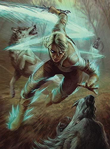 Dark Horse Deluxe The Witcher 3 Wild Hunt Ciri The Wolves Deluxe Puzzle 1000 Piece Black