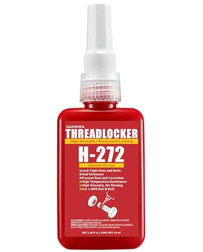 ESKONKE Red Thread Locker 272 Nuts Bolts Locker High Strength Permanent Locking 169 Fl oz Threadlocker Lock Tight Seal Fasteners Anaerobic Curing Metal Glue 272