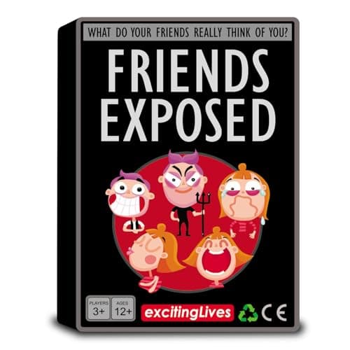 exciting Lives - Friends Exposed Party Card Game for Adults and Teens - The 'Who's Most Likely to' Party Game - Find Out What Your Friends Really Think About You! Birthday Party, Gathering for Fun