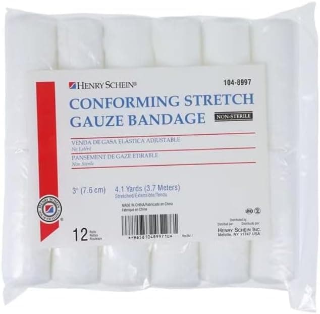 Conforming Stretch Gauze Bandage 3 x 41 Yards 1Pack 8 ply NonSterile 12