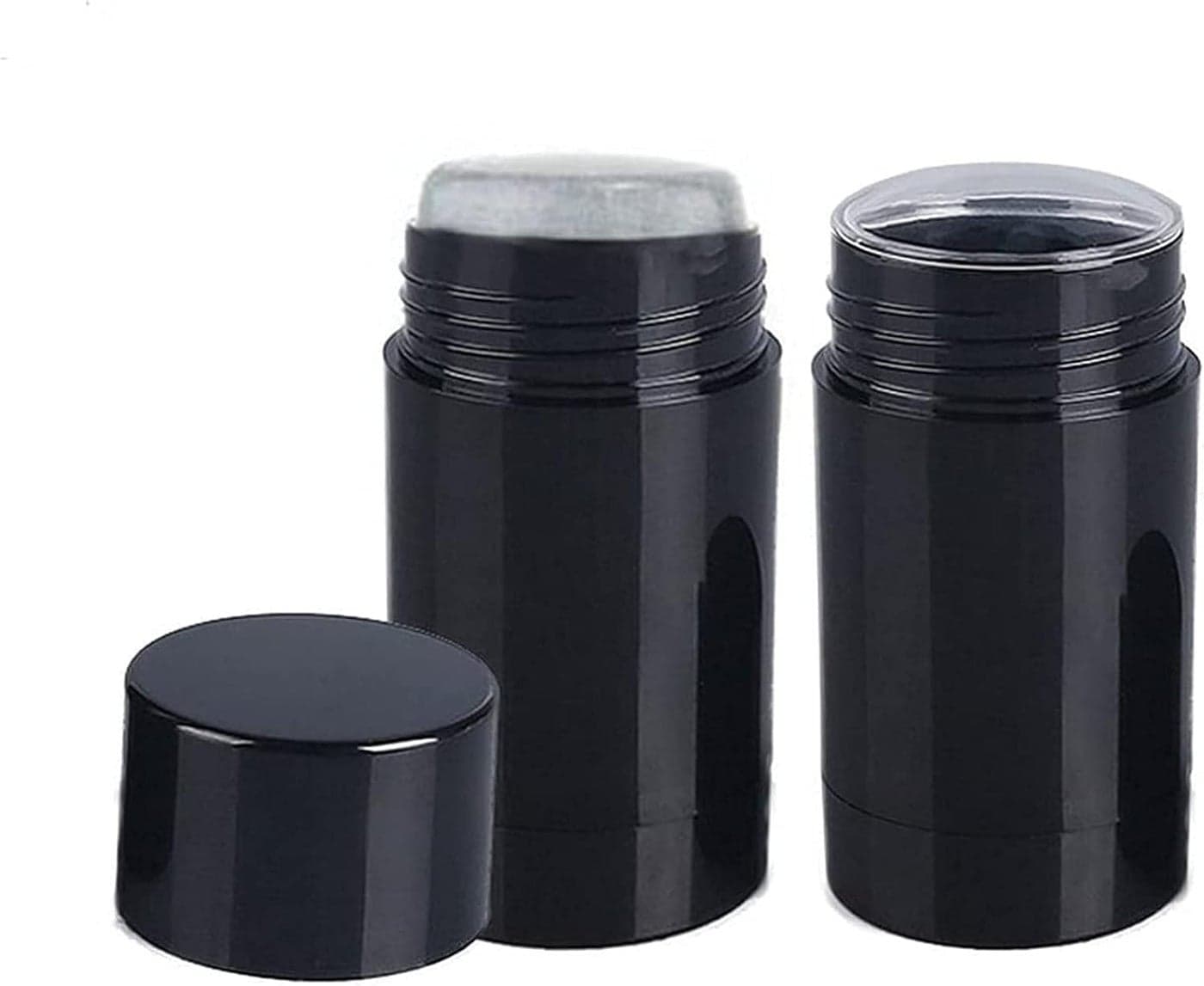 10 Pack 75ml Empty Round Deodorant Containers Twist Up Filling Stick Deodorant Container 25 Oz Plastic Deodorant Bottles Refillable Lip Balm Tube for Lipstick Crayon Chapstick DIY Make Own DeodorantBlack
