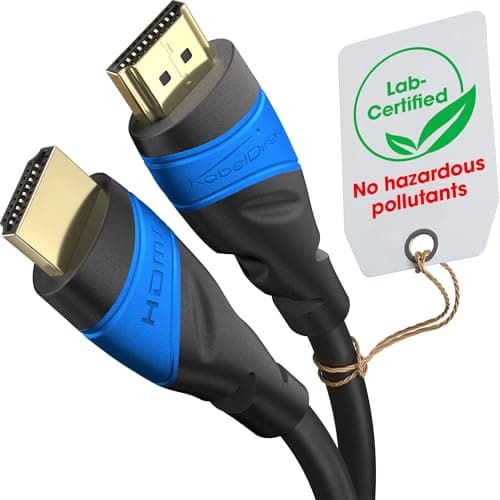 KabelDirekt 4K HDMI Cable – 20ft & Longer HDMI Cables (20ft–75ft) – German-Engineered HDMI Cord – Supports 4K@60Hz, UHD, HDR, ARC, Ethernet – HDMI Cable for Playstation3/4/5, HDTV, PC, Gaming Consoles