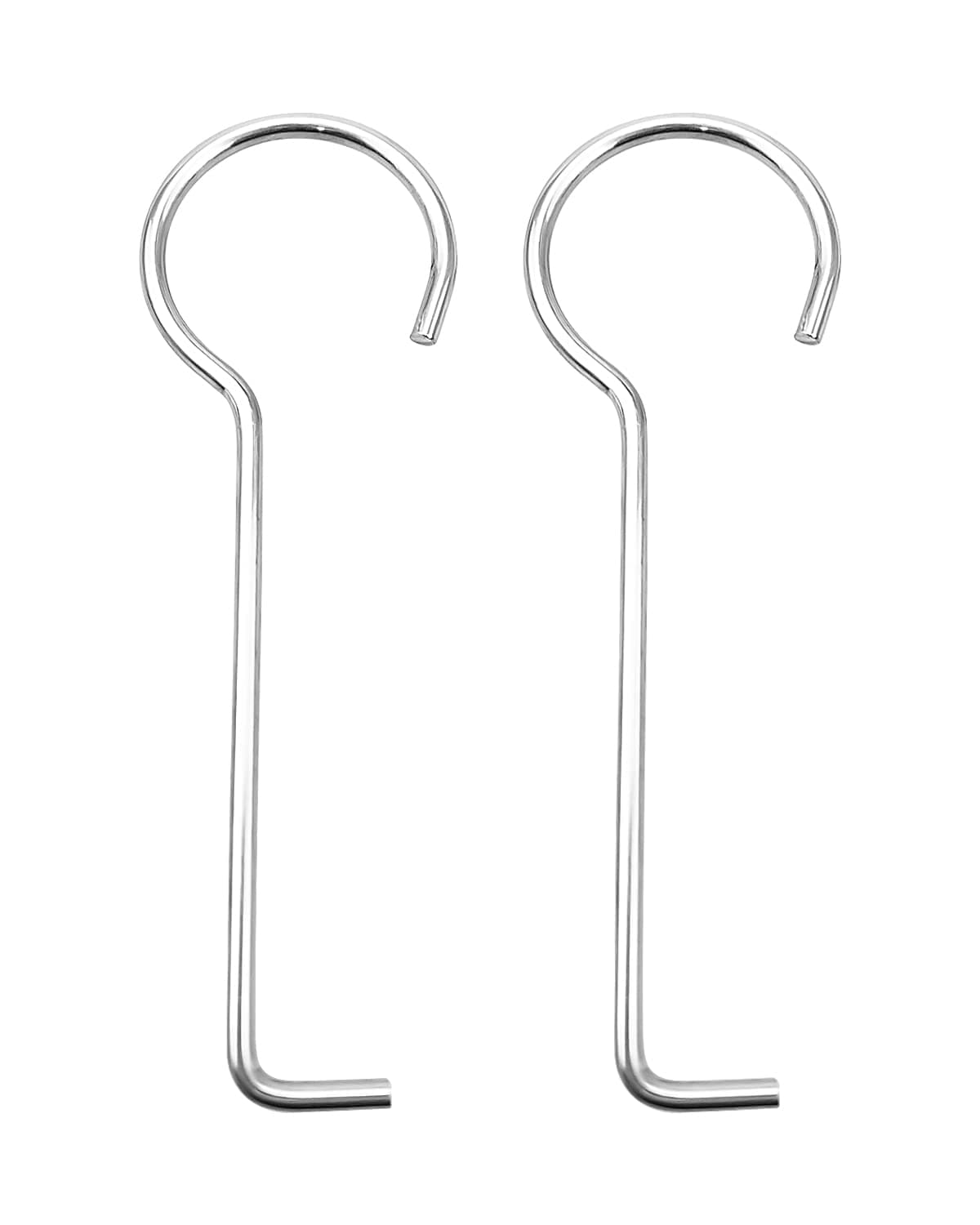 2 PCS Drain Key Lifting Hook 304 Stainless Steel Drain Grate Puller Lift Out Key for Shower Drain Daily Cleaning Silver