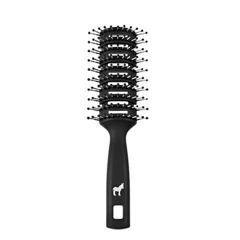 Pete Pedro Ball Tipped 10 Row Vented Hair Brush For Men Women Great For Airflow To Blow Dry Style Detangle All Hair Types AntiStatic Soft Bristles Fast Drying As Seen on Shark Tank