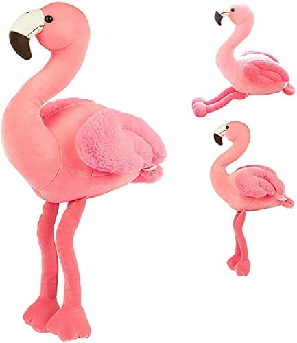 COSGOO 16 Inch Tall Soft Flamingo Stuffed Animal Pink Plushie Flamingo Plush Toys for Home Decor Stuffed Animals Plush Figure Gift for Kids or Lover in Birthday Valentine and Christmas