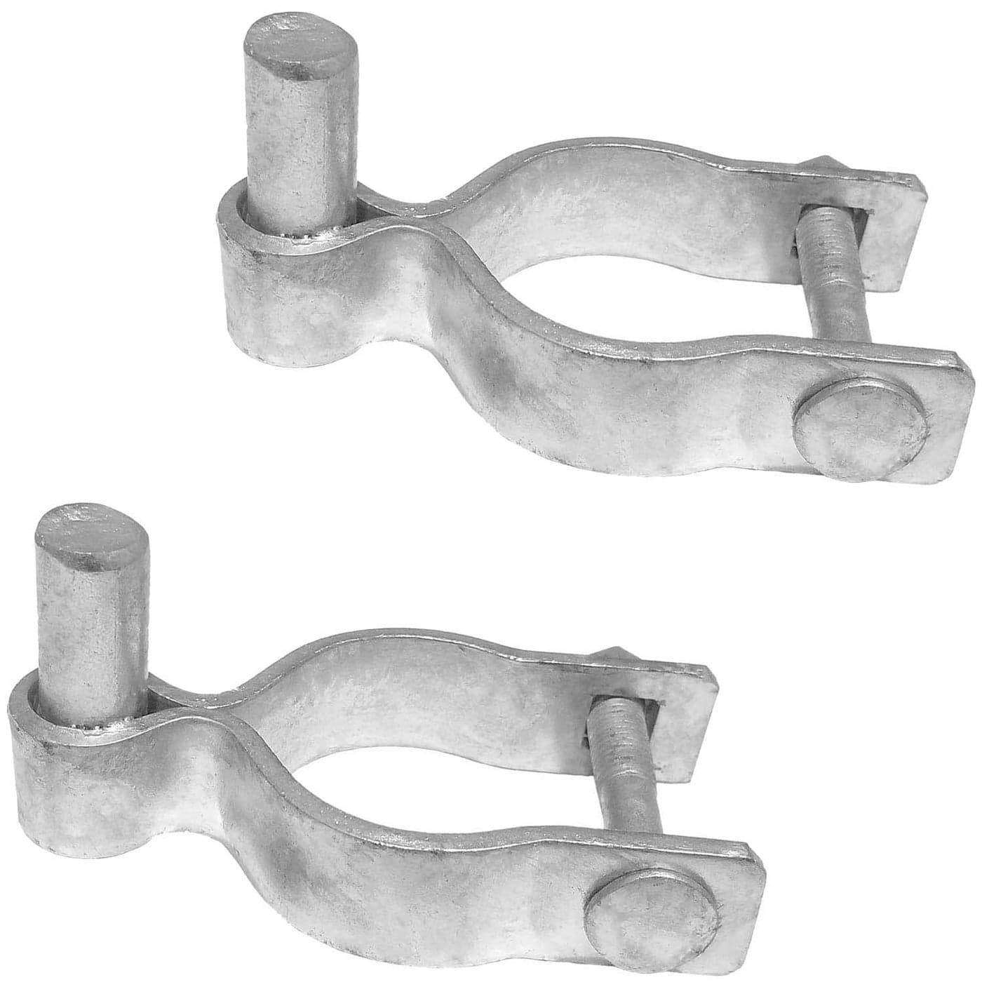 158 Chain Link Fence Gate Post Hinge Use for 158 Outside Diameter PostPipe Galvanized Chain Link Post Gate Hinge NutBolt Included for Hinge 2 Pack