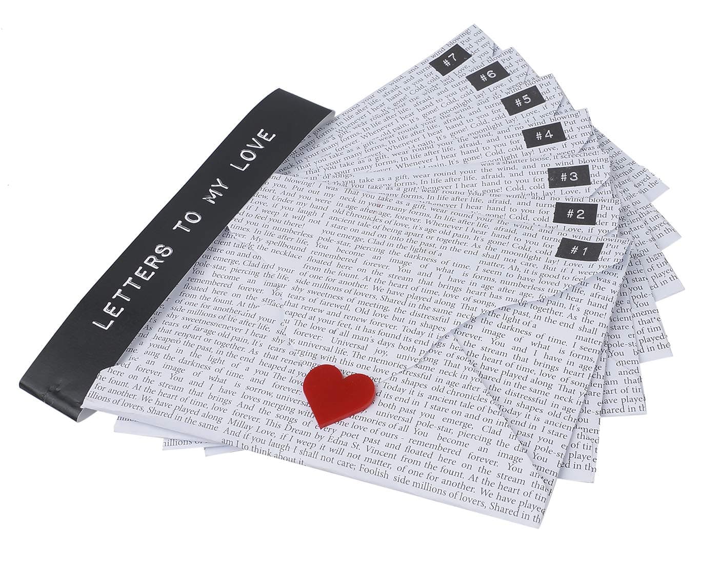 Oye Happy - Letters to My Love - 7 Cute Messages for Girlfriend/Boyfriend/Husband/Wife to Gift on Birthday/Anniversary,for Kid,multicolor