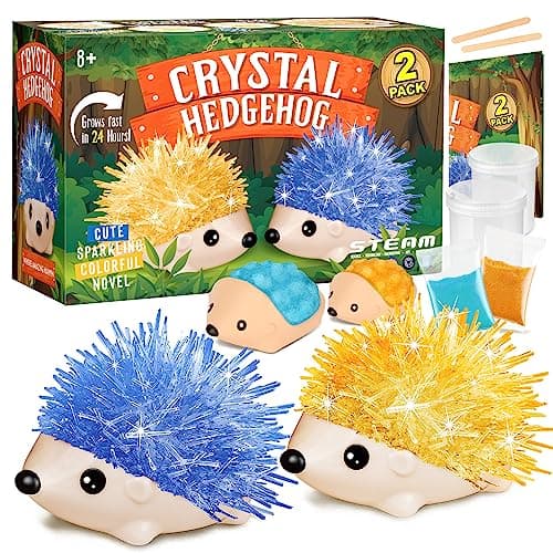 Crystal Growing Kit 2 Vibrant Colored Hedgehog to Grow Science Kits for Kids Age 68 Great Gifts Toys for Boys Girls 812 STEM Projects for Kids