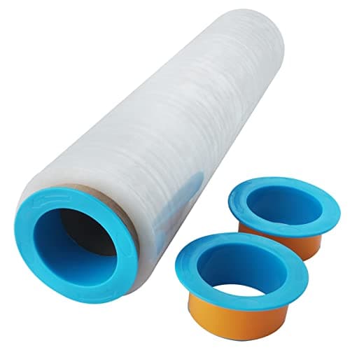 ELFJOY Stretch Film Dispenser Stretch Wrap Dispenser for 3" Core Film Shrink Wrap Holder for Shipping Pallet Packing and Moving Supplies Blue 1 Pairs