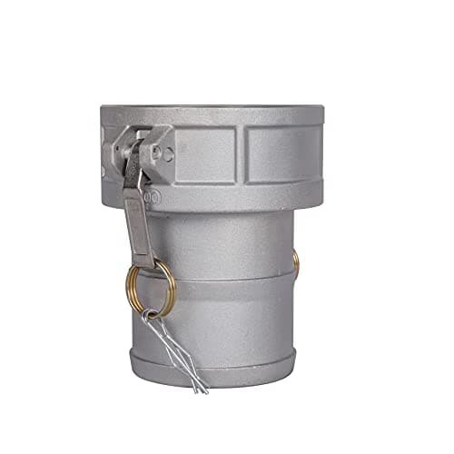 Quafwia 1 pc Aluminum cam lock fittings (4" part C) cam lock fittings cam & groove hose fittings, Female coupler Hose Tail with Camlock Gasket Assembled Inside (4'')
