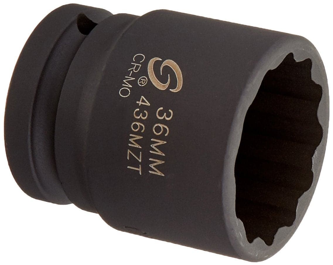 Sunex 436mzt 34Inch Drive 36Mm 12Point Thin Wall Impact Socket