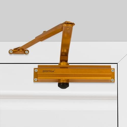 Plantex Door Closer/Aluminium Door Closer for Wooden Door/Hydraulic Automatic Door Closer/Soft Closer for Hotel/Home/Office - ISO 9001 Certified (MI-100, Capacity - 75 Kg, Golden)