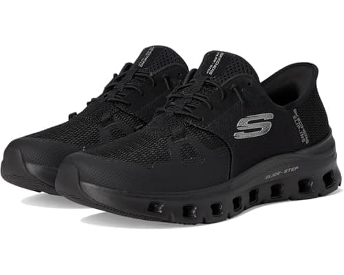 Skechers Men's Slip-Resistant Glide-Step Pro Slip-ins Work Sneakers, Black, 8