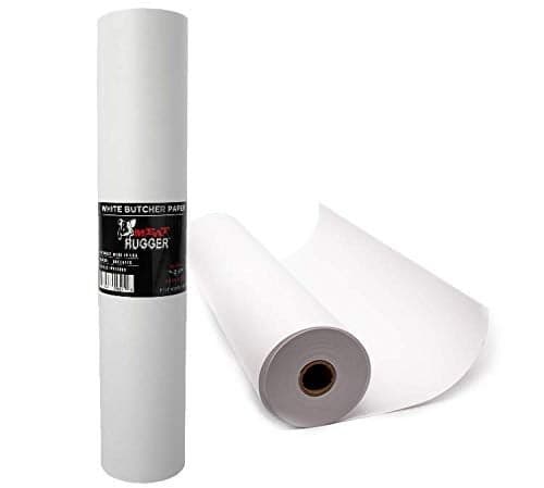Meat Hugger White Kraft Butcher Paper Roll for Smoker Unwaxed Uncoated 18 Inch by 175 Feet