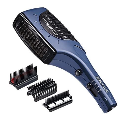 RED by KISS 1900 Ceramic Hair Styler with Detangler Pik, Professional Quick Blow Dry Comb, 3 Heat/Speed Settings, Cool Shot Button, Ideal for Curling & Straightening