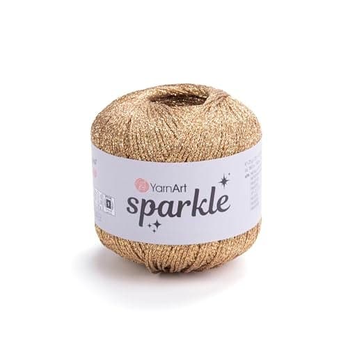 YarnArt Sparkle - Metallic Glitter Fine Lightweight Yarn for Crochet & Knitting, Amigurumi, Cardigans, Shawls, Bag Making, Soft Craft (1309)