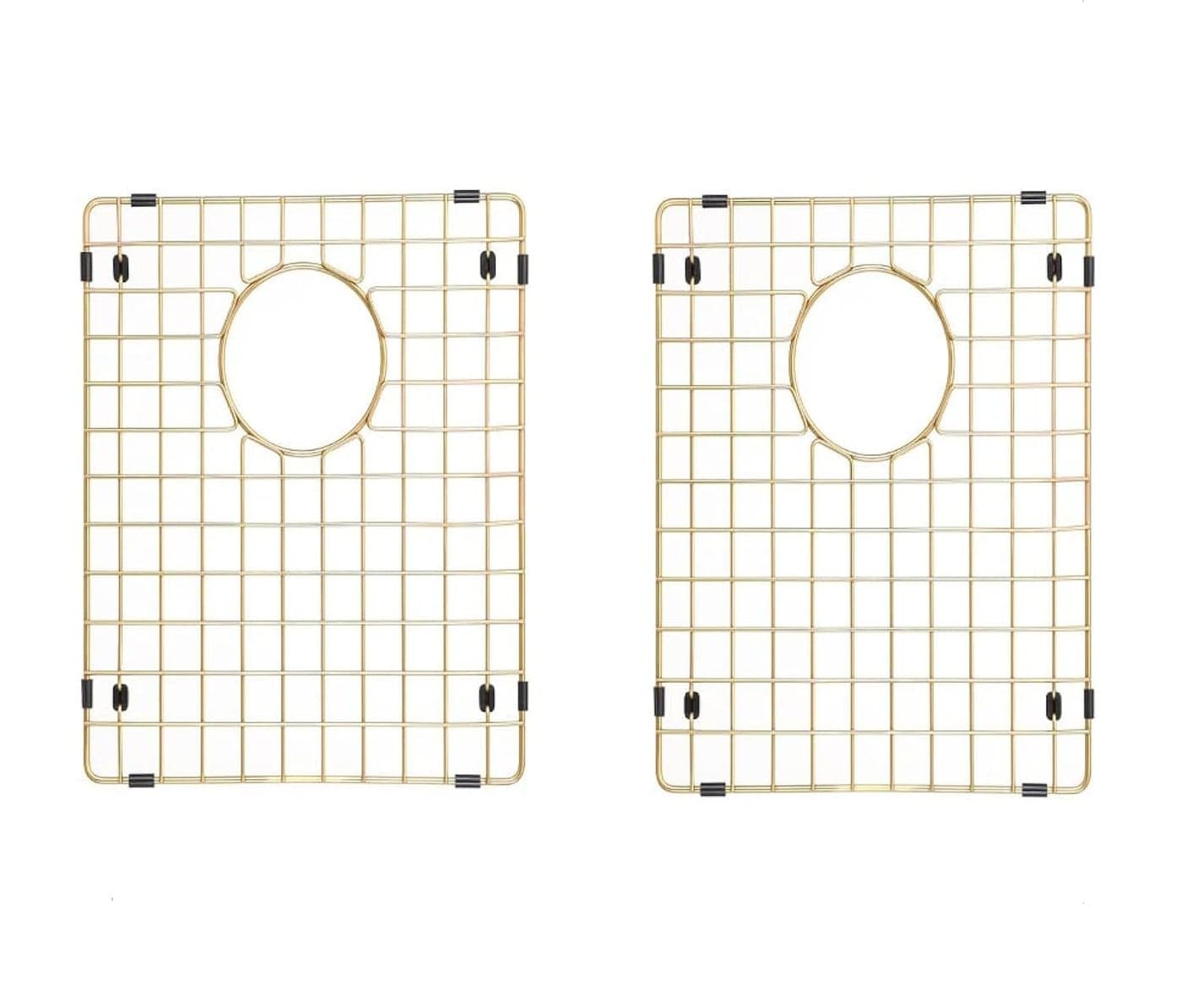 Starstar 5050 Double Bowl Kitchen Sink Bottom Two Grids Matte Gold 304 Stainless Steel 15 x 13