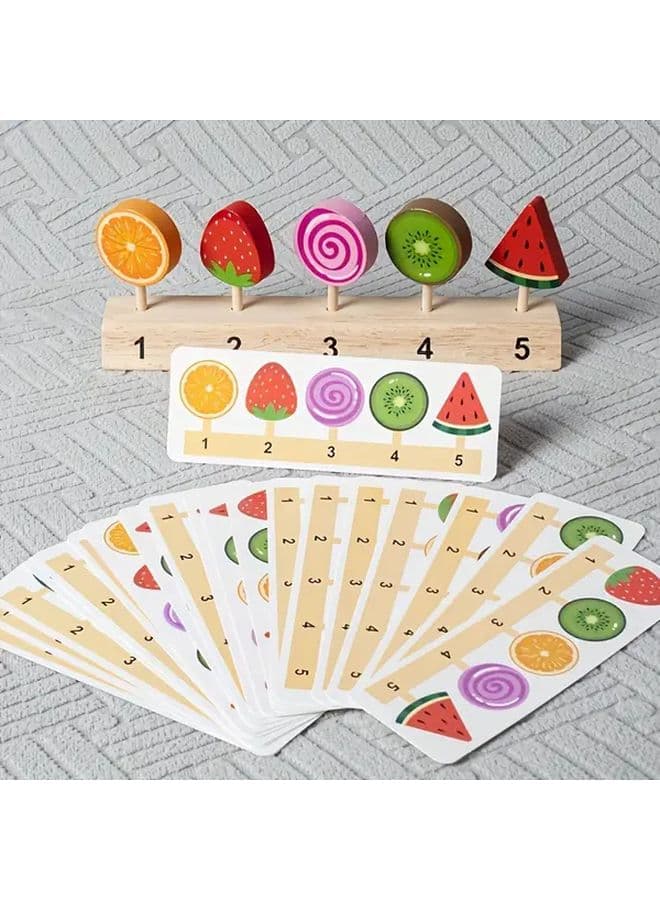 Popstick Matching Pair Educational Toy For Kids Shape Stacking Math Learning Game
