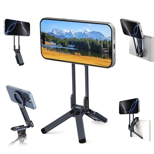 ULANZI MA38 Magnetic Phone Tripod for iPhone 17161552N Strong Magnet Foldable Hook for Magsafe Phone Tripod Portable Mini Phone Stand for Desk w Arca Uka Mount Back Magnetic for VlogTravel