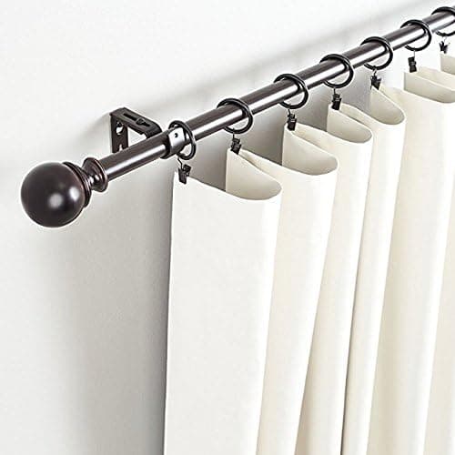Shulabh creative 20pcs Rustproof Drapery Matte Stainless Steel Metal Curtain Rings Clips 126 inch Drapery Rings Vintage Black 126 Interior Diameter
