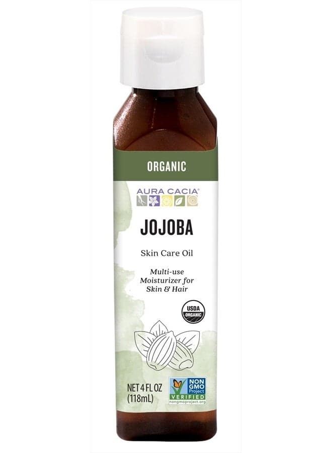 Organic Skin Care Oil, Balancing Jojoba, 4 Fluid Ounce