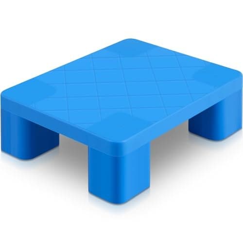 Briwooody 1 Pcs Plastic Pallet Waterproof Storage Pad Lightweight Wear Resistant Basement Pallet for Cargo Cartons Oil Drums Racks Outdoor Grid Indoor Floor Supermarket (23.6 x 15.8 x 4.7 Inch)